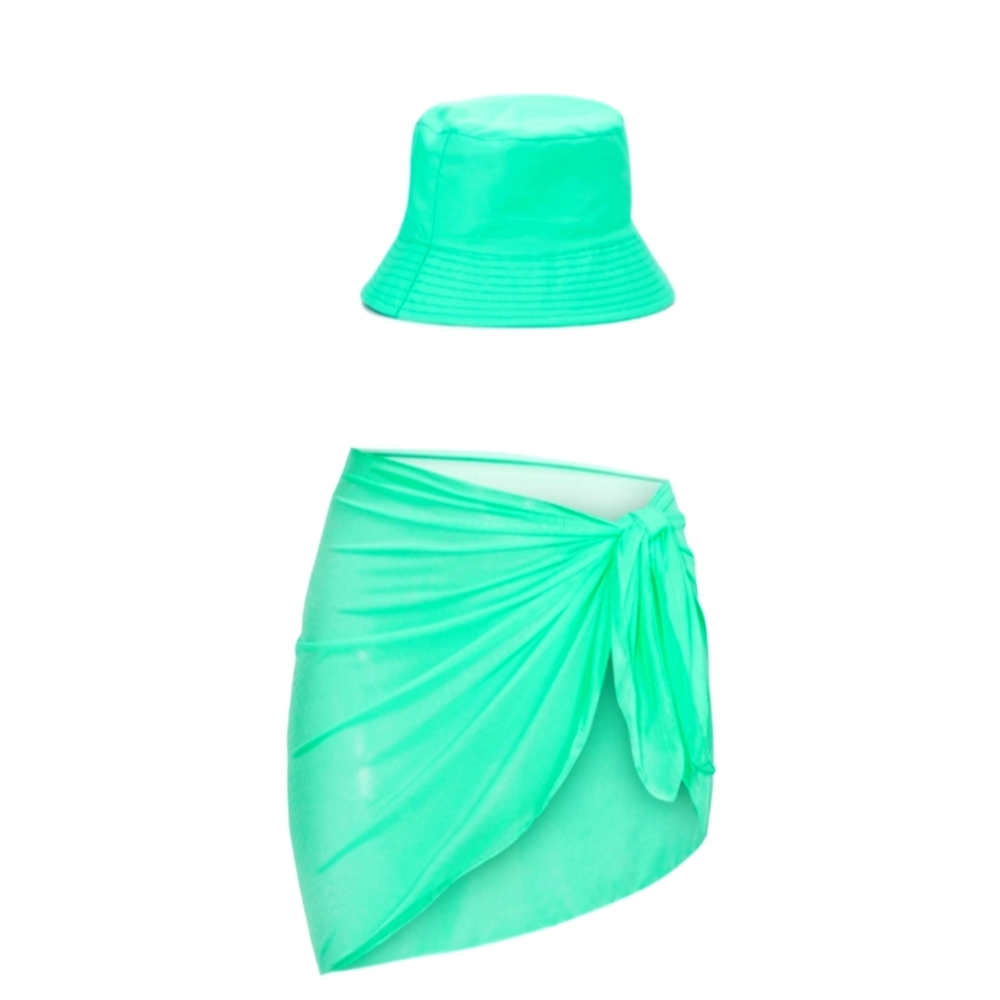 No Boundaries Women's Bucket Hat and Sarong Set, 2-Piece NWT